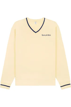 Sporty & Rich Pull New Serif à col v