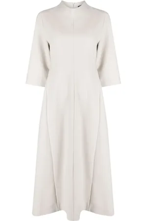 Fabiana Filippi Robe évasée à col montant