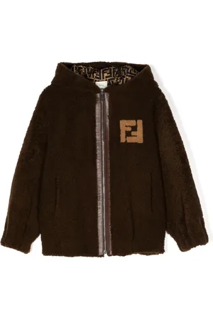 Fendi Manteau monogrammé à capuche