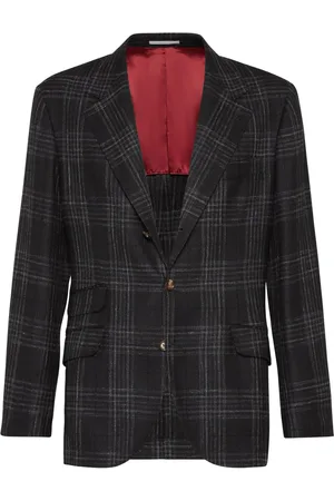 Brunello Cucinelli Blazer à motif tartan