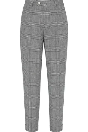 Brunello Cucinelli Pantalon à motif prince-de-galles