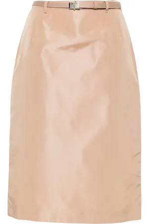 Prada Jupe droite à boucle logo