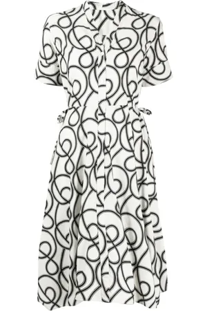 JNBY Robe mi-longue plissée à imprimé