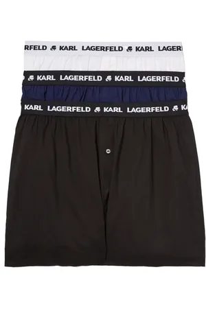 Karl Lagerfeld Lot de trois boxers en coton à bande logo