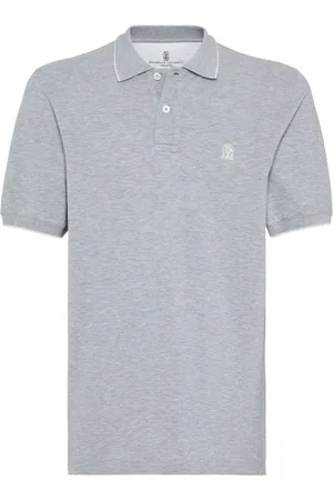 Brunello Cucinelli Polo à logo brodé