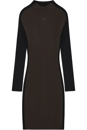 Courrèges Robe courte à design nervuré
