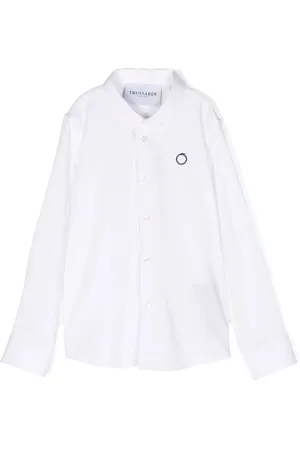 Trussardi Chemise boutonnée à logo brodé