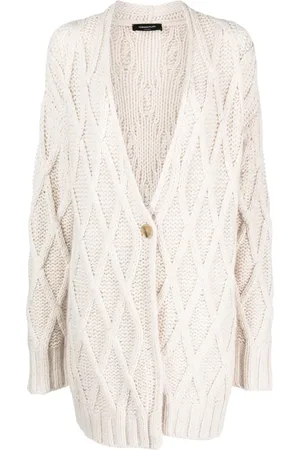 Fabiana Filippi Cardigan en maille Aran à coupe mi-longue