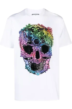 Philipp Plein T-shirt imprimé à ornements strassés
