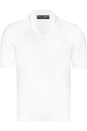 Dolce & Gabbana Polo en soie à logo brodé