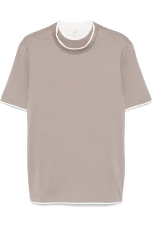Brunello Cucinelli T-shirt à détail superposé