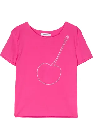 Gimaguas T-shirt Cherry à ornements strassés