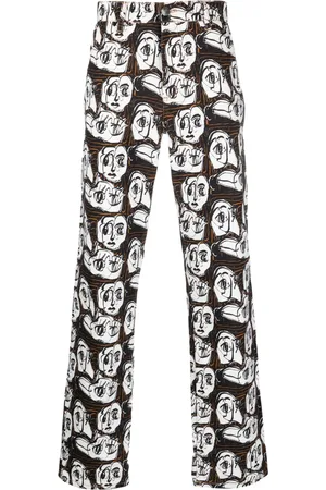 Charles Jeffrey Loverboy Pantalon en coton à imprimé graphique