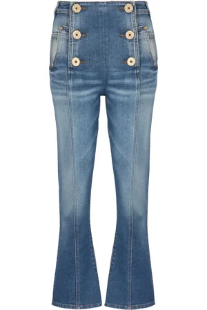 Balmain Jean évasé à effet usé
