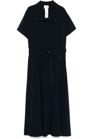 AKRIS Robe mi-longue à manches courtes