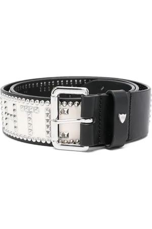 HTC Ceinture en cuir à logo clouté