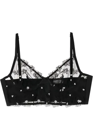 FLEUR DU MAL Brassière longue Petal à broderies