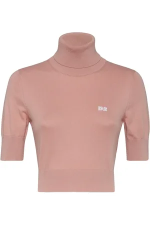 Dsquared2 Haut crop D2 à col roulé