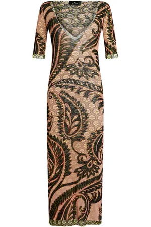 Etro Robe longue à imprimé cachemire