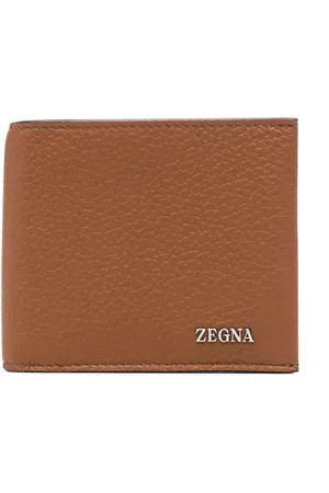 Ermenegildo Zegna Portefeuille en cuir à plaque logo
