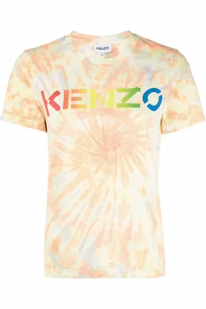 Kenzo T-shirt tie-dye à logo imprimé