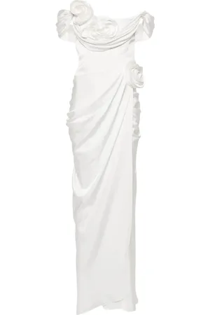 Ana Radu Robe longue à appliques fleurs