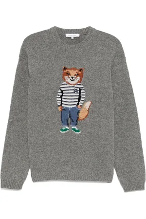 Maison Kitsuné Pull à motif Dressed Fox en intarsia