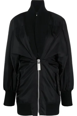 OFF-WHITE Robe courte zippée à manches bouffantes