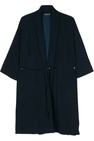 DRHOPE Manteau à taille ceinturée