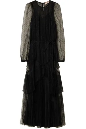Twin-Set Robe en tulle à coupe longue