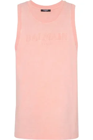 Balmain Débardeur en coton à logo brodé