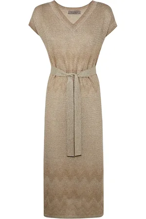 D.EXTERIOR Robe mi-longue à col v