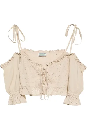 Guess Haut crop à broderie anglaise