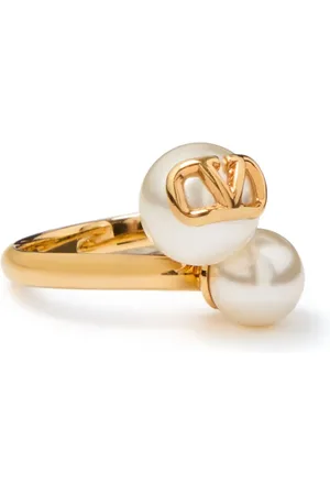 VALENTINO GARAVANI Bague VLogo Signature à perle artificielle