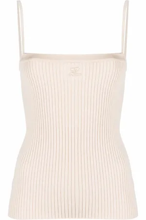 Courrèges Débardeur à logo brodé