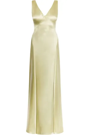 Serafini Robe en satin à coupe longue
