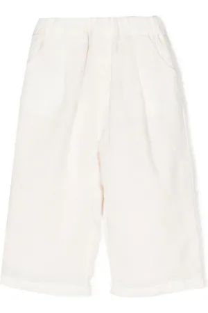 Miki House Short droit à logo brodé