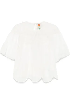 Farm Rio Blouse brodée à manches courtes