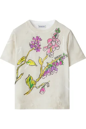 Burberry T-shirt en coton à fleurs