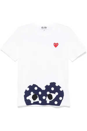 Comme des Garçons T-shirt en coton à imprimé coeur