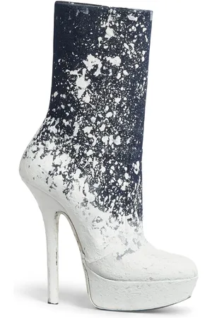 Dsquared2 Bottines en cuir à imprimé cachemire 120 mm