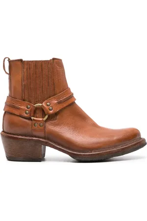 Moma Bottines en cuir à détail de chaîne