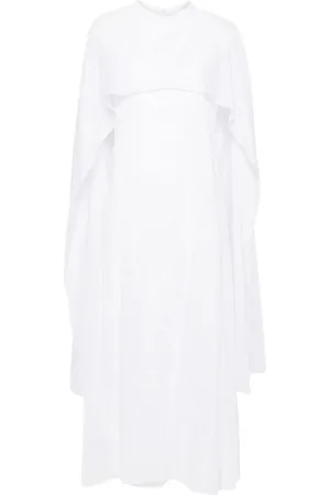 Jil Sander Robe mi-longue à cape superposée