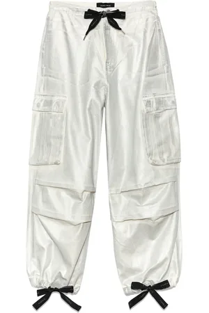 Purple Brand Pantalon cargo à effet métallisé