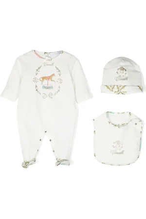 Roberto Cavalli Trousseau de naissance à logo imprimé