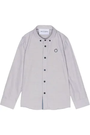 Trussardi Hoodie chiné à logo brodé