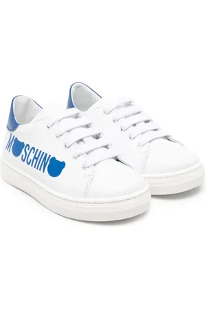 Moschino Baskets en cuir à logo imprimé