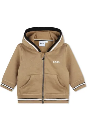 HUGO BOSS Hoodie zippé à logo brodé