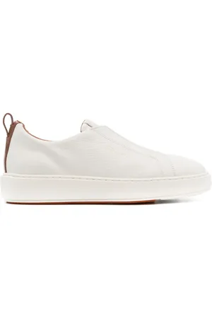 santoni Baskets en cuir à logo imprimé