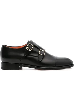 santoni Mocassins en cuir à plaque logo